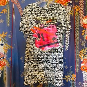 Zara Graphic T-Shirt Dress
